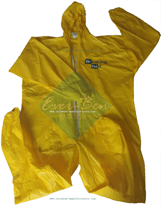 PVC yellow waterproof overalls-pvc overall-full rain suit